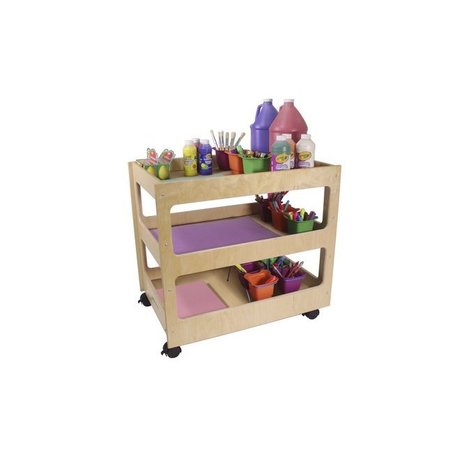 CHILDCRAFT Mobile 3-Shelf Art Cart, 28 x 19-3/8 x 26-1/8 Inches 2777